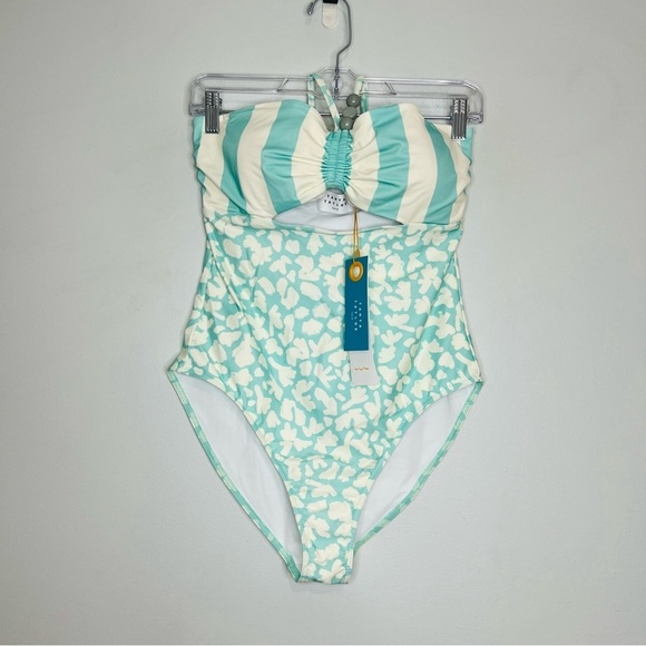 NWT Tanya Taylor Womens  Emmy One-Piece, Blue size large - Picture 2 of 7